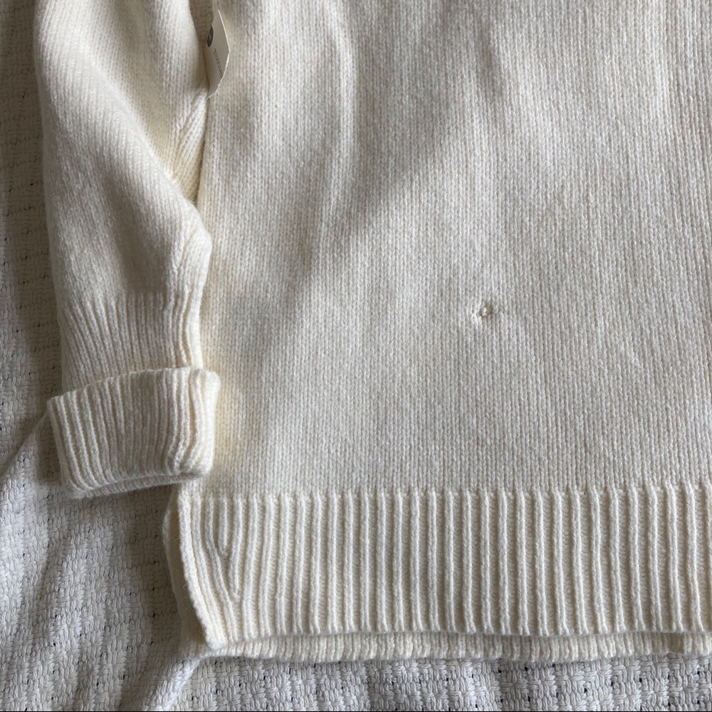 Anthropologie open shoulder white sweater, NWT - Picture 11 of 14